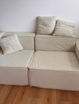 modernes Zweisitzer-Sofa aus Cord, 2-Sitzer-Schaumsofa, kein Zusammenbau - Laatzen Zentrum