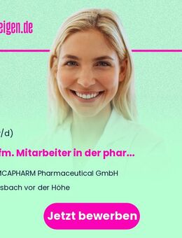 Kaufm. Mitarbeiter in der pharmazeutischen Industrie (m/w/d) - Rosbach (Höhe)