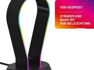 Stealth LED Headset Ständer mit USB Ports Gaming-Headset Zubehör (12 RGB Beleuchtungseffekte)