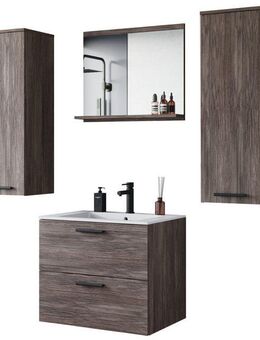 welltime Badmöbel-Set PILA, (Set, 4-St), Badmöbel 4-teilig, verstellbare Einlegeböden, Schubladen