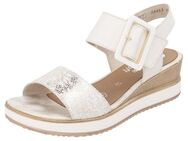 Remonte ELLE-Collection Sandalette, Sommerschuh, Sandale, Bequemschuh mit Klett unter der Zierschnalle
