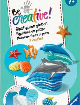 Ravensburger Kreativset BeCreative Midi, Gipsfiguren gießen Delfine, Made in Europe