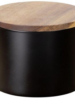 WENKO Vorratsdose Modell Mio, Borosilikatglas, (1-tlg), Frischhaltedose für Lebensmittel, luftdichter Deckel aus Akazienholz
