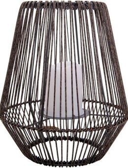 näve LED Solarleuchte Plasto, LED fest integriert, Warmweiß, Solar, Balkon Terrassen Lampe Tischlampe Flackereffekt Solarlampe