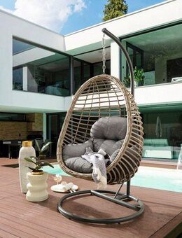 Destiny Hängesessel COCO SUNRISE, Stahl, Polyrattan, mit Gestell, inkl. Auflagen