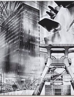 Artland Wandbild Essen Skyline Abstrakte Collage, Architektonische Elemente (1 St), als Leinwandbild, Poster, Wandaufkleber in verschied. Größen