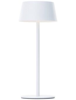 Brilliant LED Außen-Tischleuchte Picco, Dimmfunktion, LED fest integriert, Warmweiß, Solar und per USB ladbar, 30 cm, 300 lm, 3000 K, IP44, Metall, weiß