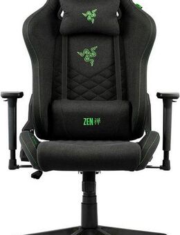 RAZER Gaming-Stuhl Tarok Natrix Cloth by Zen, atmungsaktiver Stoffbezug, 3D-Armlehnen, Lendenkissen und Kopfkissen, bis 130kg