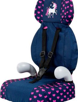 Bayer Puppen Autositz Deluxe blau/pink Einhorn