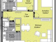 Pfiffige 3 Zimmer Wohnung mit Süd-Balkon und 2 Bädern - 2. OG - - Nürnberg