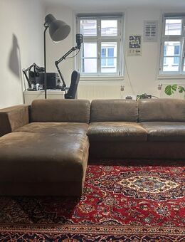 Leder Sofa / Couch braun - Nördlingen