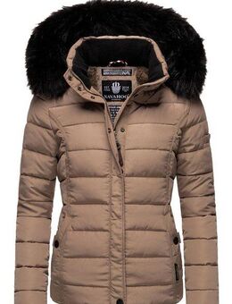 Navahoo Steppjacke Miamor hochwertige Winterjacke m. voluminöser Kunstpelz-Kapuze
