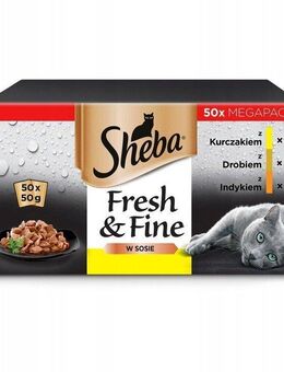 SHEBA Fresh&Fine 50 x 50 g Nassfutter Katzenfutter Saucenbeutel mit Huhn, Geflügel und Pute - Wuppertal