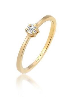 Elli DIAMONDS Verlobungsring Diamant Weiß Brillantschliff (0.045 ct) 585 Gelbgold