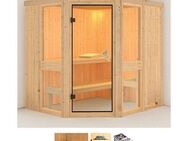 Karibu Sauna Aline 1, BxTxH: 196 x 170 x 198 cm, 68 mm, (Set) 9-kW-Ofen mit integrierter Steuerung