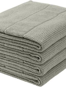 Schiesser Handtücher Turin aus 100% Baumwolle in dezenter Reiskornoptik, Frottier (Set, 4-St), MADE IN GREEN by OEKO-TEX®