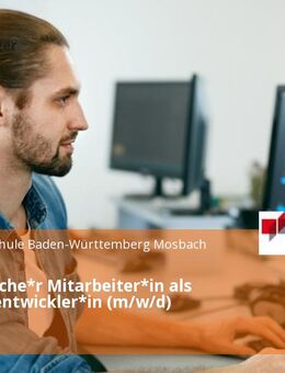 Akademische*r Mitarbeiter*in als Softwareentwickler*in (m/w/d) Teilzeit - Mosbach