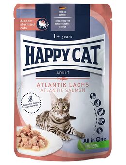 Happy Cat Pouch Meat in Sauce 12 x 85 g - Atlantik-Lachs
