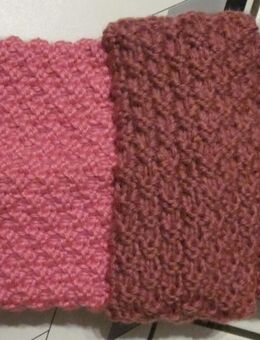 3 handgestrickte Stirnbänder, je 2,- + Schal, handgestrickt, schwarz meliert, neu, 5,- - München