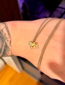 Kette mit Löwenanhänger - 333 gold - mit Steine besetzt in 10369