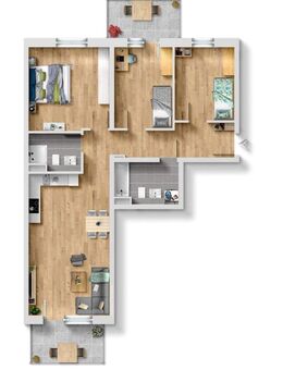 Neubau - Moderne 4-Zi.-Wohnung im Erdgeschoss mit 2 Terrassen - Bamberg
