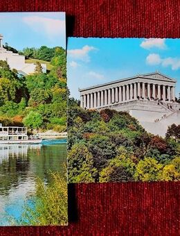 2 alte Ansichtskarten „Walhalla“ bei Regensburg - Niederfischbach