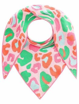 Zwillingsherz Dreieckstuch "Leo Bunt", buntes Tuch im Leolook in Neon, Feinstrick