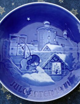 Weihnachtsteller 1977 von Bing und Groendahl (Dächer von Kopenhagen) - Nottuln
