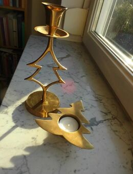 2 Messing Leuchter Weihnachtsbaum zus. 7,- Deko Weihnachten Weihnachtsdeko Kerzenleuchter - Flensburg