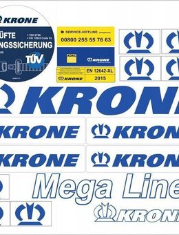 KRONE AUFKLEBER FÜR DEN KRONE MEGA LINER ANHÄNGER IR MAN IVECO DAF Actros MAN Mercedes Set3452 - Wuppertal