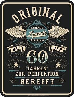 Blechschild Original lebende Legende 60 Jahre Geburtstag 22x17 cm - München