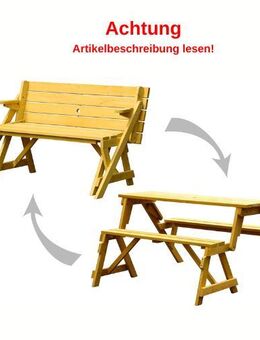 Dobar Picknickbank 2in1 Multifunktions Gartenbank Picknicktisch Sitzbank Holz #DH128 - Birkenfeld (Baden-Württemberg)