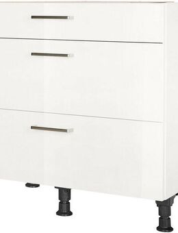 nobilia® Unterschrank "Flash", vormontiert, mit höhenverstellbaren Sockelfüßen, in den Breiten 30, 45, 60 und 90 cm, mit Schubkasten und Auszügen
