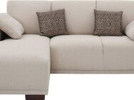 Home affaire Ecksofa BORNHOLM L-Form mit Recamiere, Maße B/T/H: 234/162/85 cm, Recamiere links oder rechts bestellbar, Wellenfederung, inkl. 2 Kissen