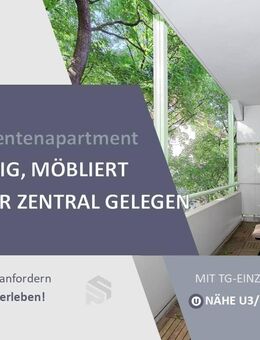 XXL-Studentenapartment mit TG-Einzelstellplatz | Voll möbliert & sehr geräumig - München