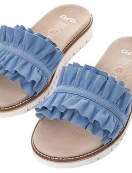 Ara KENT Pantolette, Slides, Flats, Sandale mit geraffter Bandage