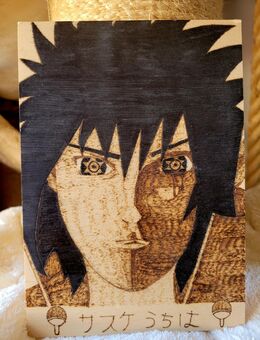 Naruto Shippuden: Sasuke Uchiha Brandmalerei A5 - Bietigheim-Bissingen