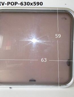 Wohnmobil-Badfenster mit Rahmen ca 63 x 59 V-X/B Polyplastic 43R-001745 0405 / SGDT004 SW40E029E8 Roxite PMMA - Schotten Zentrum