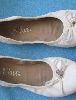 NEU * 50er Jahre * Rockabilly- Style * Leder- Imitat * Schleifen * Ballerinas * Slipper * Schuhe "S.Oliver" Gr. 37/ 4 * weiß * - Riedlingen