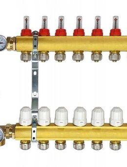 Heizkreisverteiler Messingverteiler für 8-Kreis Fußbodenheizung mit Esbe-Mischventil und Wilo Pumpengruppe Set - Wuppertal