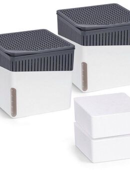 WENKO Luftentfeuchter Cube, für 80 m³ Räume, 2 x 1000g