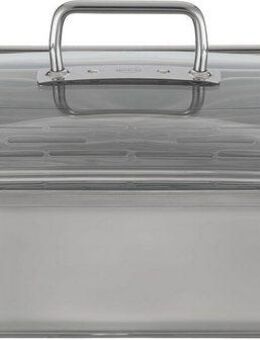 RÖSLE Bräter EXPERTISO, Edelstahl 18/10 (1-tlg), mit Glasdeckel, spülmaschinen- und induktionsgeeignet, Füllmenge 6,5 l