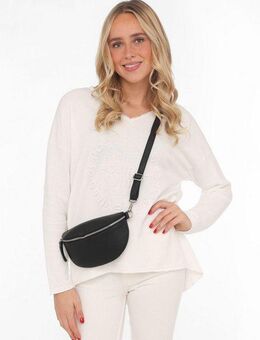 Zwillingsherz Umhängetasche Crossbody Bag Leder, Umhängetasche mit Reißverschluss