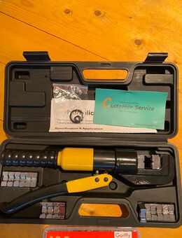 Hydraulische Presszange Crimpzange 4-70mm² Quetschzange Kabelschuhe + 130tlg. Rohrkabelschuhe - Essen