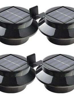 4x Solarleuchten LED Garten Dachrinnenleuchte Zaunleuchte Aussen Dachrinne Solarlampe Außen Garten Wandlampe Strahler Haus Set534 - Wuppertal