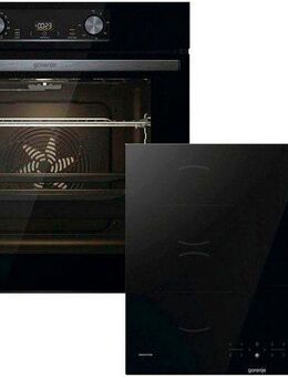 GORENJE Backofen-Set BLACKSET2, mit 1-fach-Teleskopauszug, Aqua Clean, Pizzafunktion mit 300 °C – perfekt für Pizza, Focaccia und mehr!