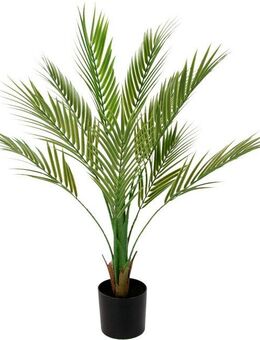 Kunstbaum Areca Palme im Topf künstlich Kunstpalme Kunstpflanze Goldfruchtpalme, I.GE.A., Höhe 80 cm, Kunstbaum Dekopflanze Zimmerpflanze Zimmerpalme Tropische Grünpflanze