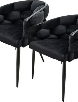 Kayoom Polsterstuhl Stuhl Grace 125 2er-Set, Gestell aus Eisen, bequem gepolstert (Set, 2 St), Graziöses Design, absolutes Eye-Catcher, geflochtener Rücken