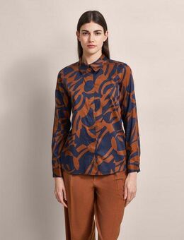 bugatti Langarmbluse mit grafischem Print