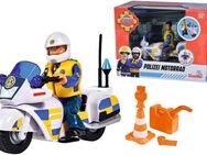 SIMBA Spielzeug-Motorrad Feuerwehrmann Sam, Polizei Motorrad mit Figur